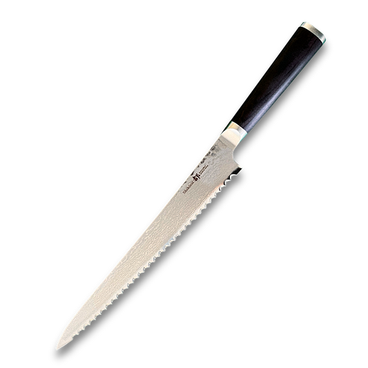 Miyako SUS 240mm Bread Slicer | 33 Layer Damascus Steel Blade  – Made in Japan Ginza Steel