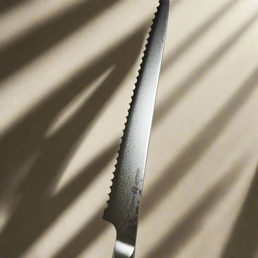 Miyako SUS 240mm Bread Slicer | 33 Layer Damascus Steel Blade  – Made in Japan Ginza Steel