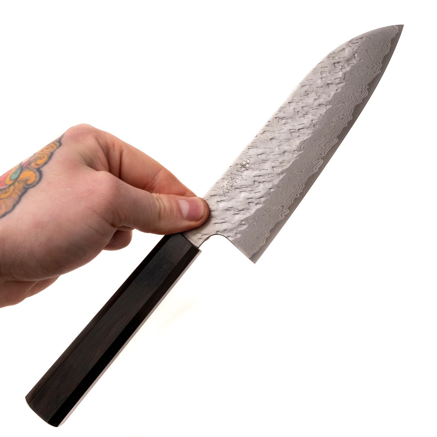 Nigara Hamono Tsuchime Damascus Santoku 170 mm