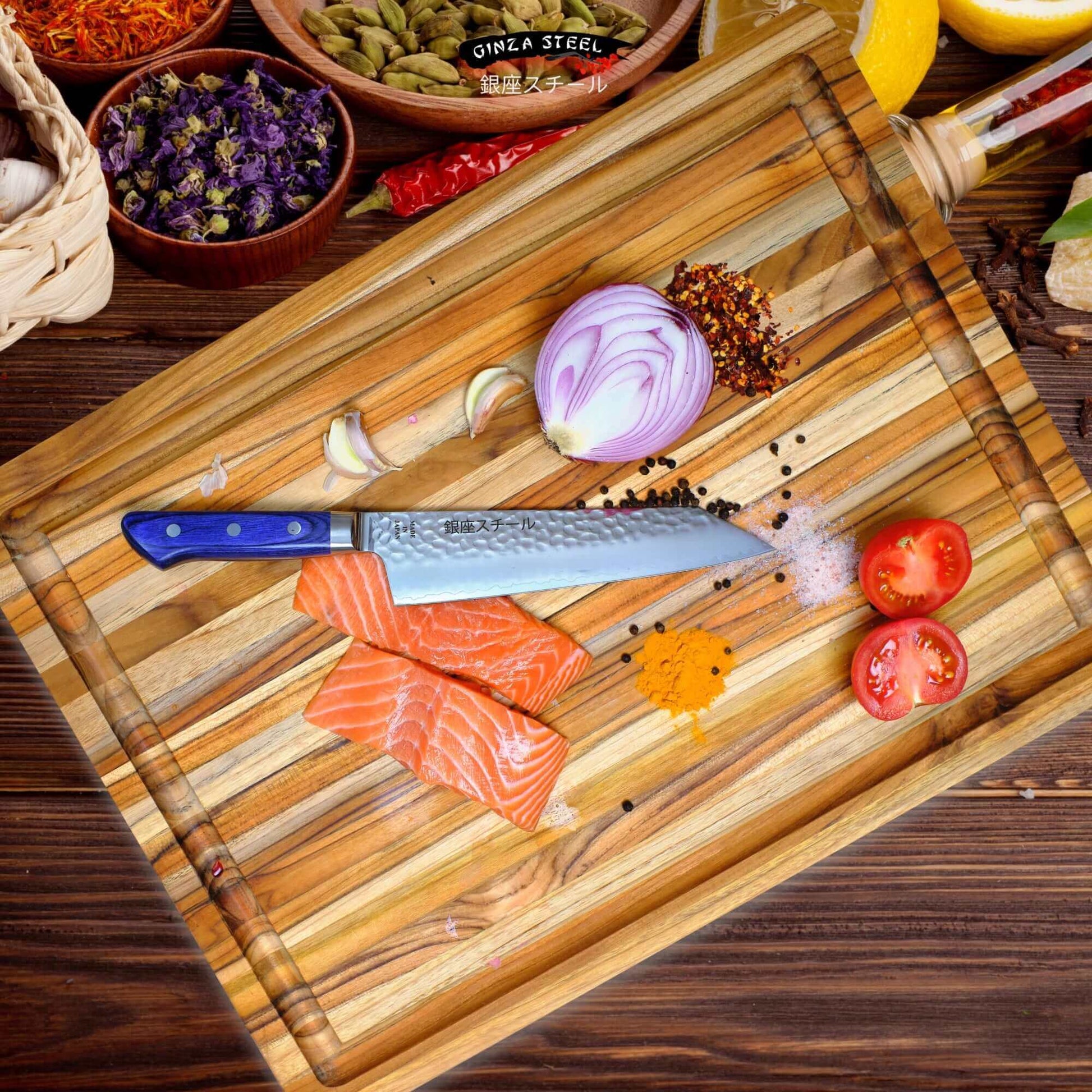 Okuma 195 - Kiritsuke Santoku Knife 195mm Ginza Steel