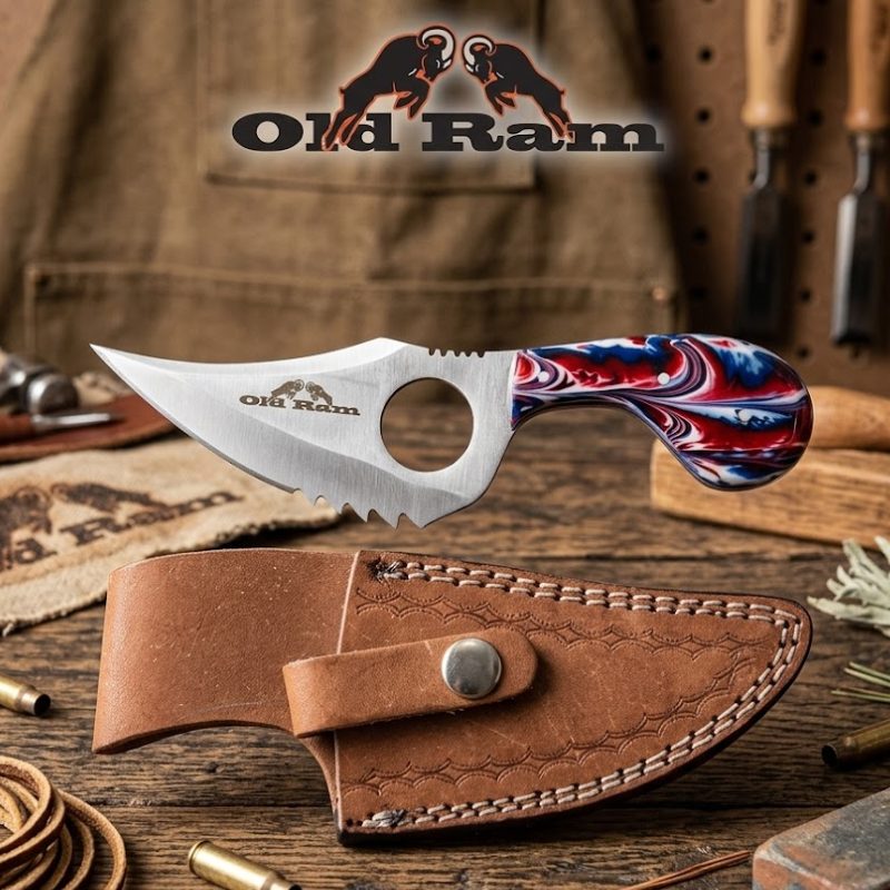 7.25" Old Ram Fixed Blade Skinner Knife