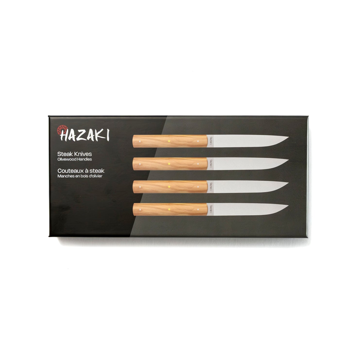 Hazaki Steak Knives 4 pc Kit - Olive Wood SHARP Knife Shop