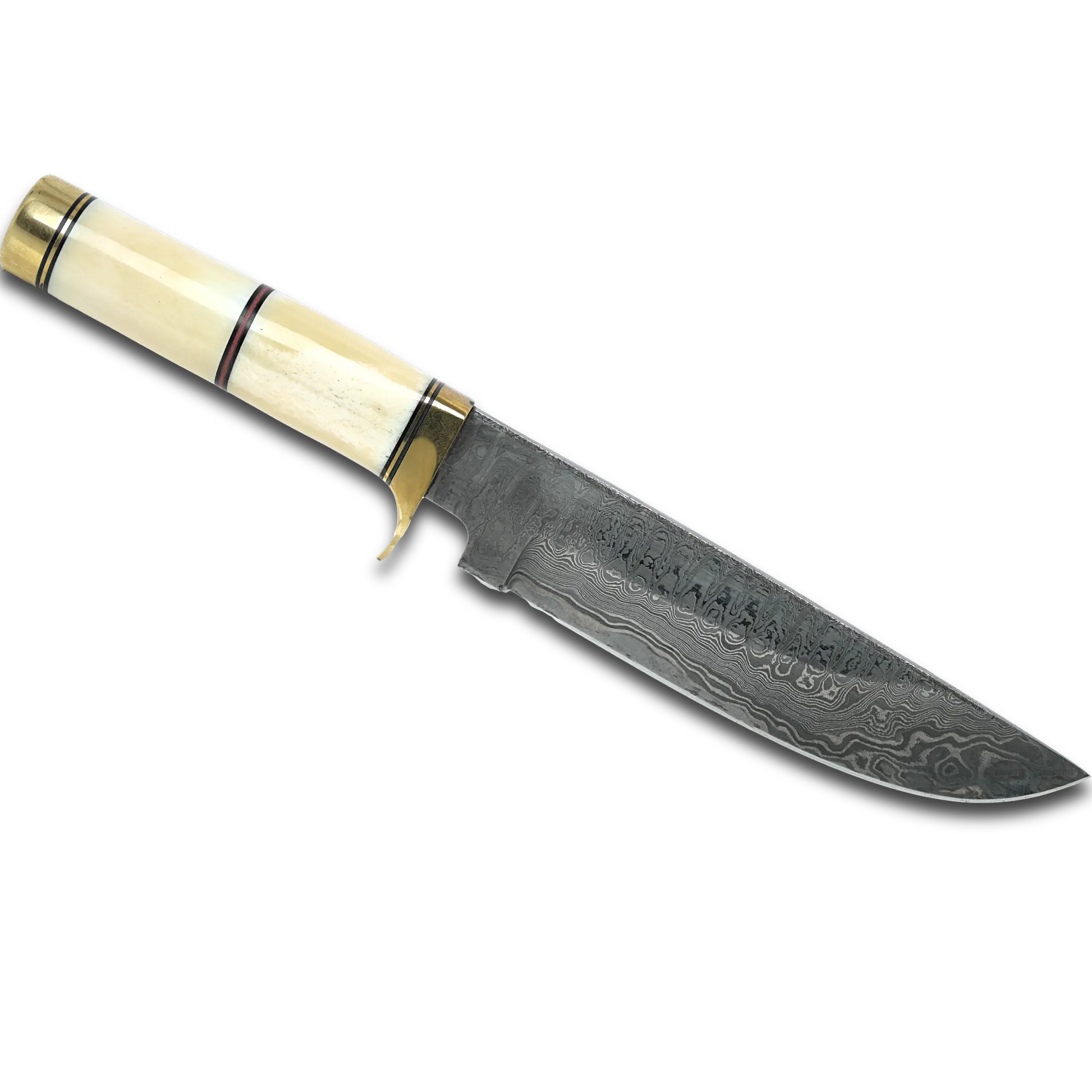 Haruto Bowie Knife - Camel Bone Handle 7.5 inch with Original leather Sheath Ginza Steel