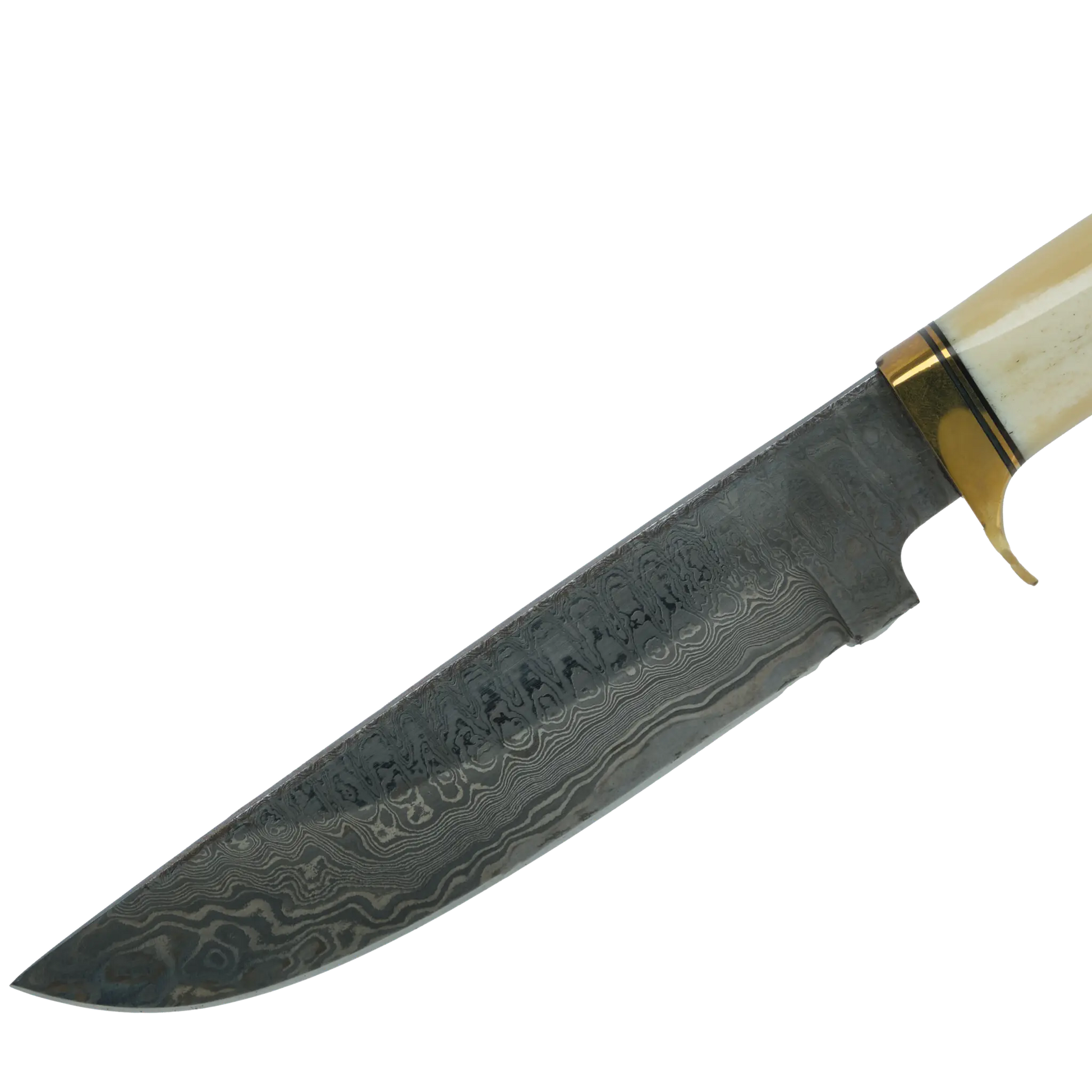 Haruto Bowie Knife - Camel Bone Handle 7.5 inch with Original leather Sheath Ginza Steel