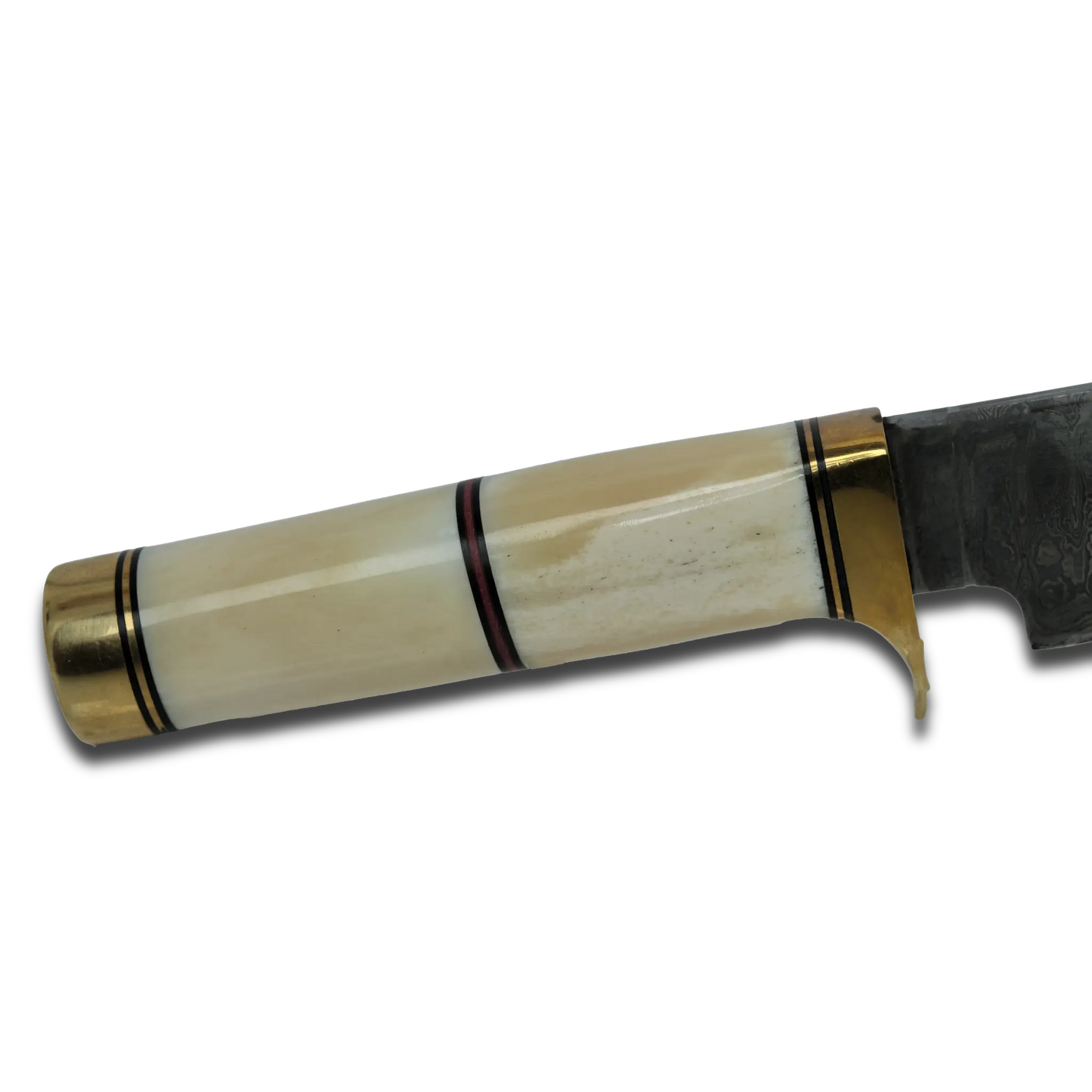 Haruto Bowie Knife - Camel Bone Handle 7.5 inch with Original leather Sheath Ginza Steel