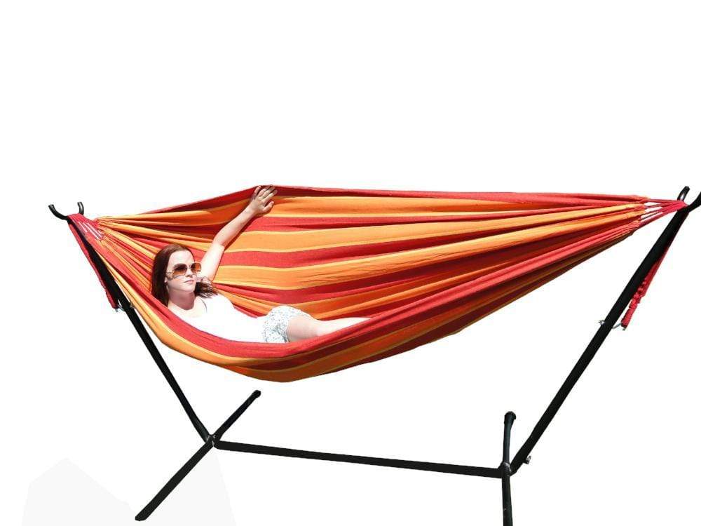 Deluxe Brazilian Double Hammock with Universal Stand Hammock Universe Canada