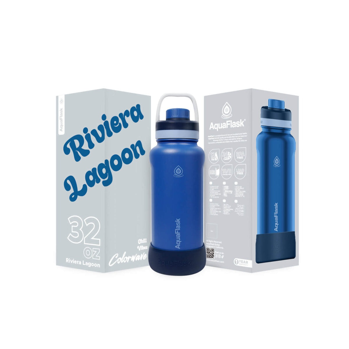 Aqua Flask Colorwave 32oz – Stainless Steel, Vacuum Insulated, Hot & Cold, Leak Proof, Travel & Office Bottle aquaflaskcanada