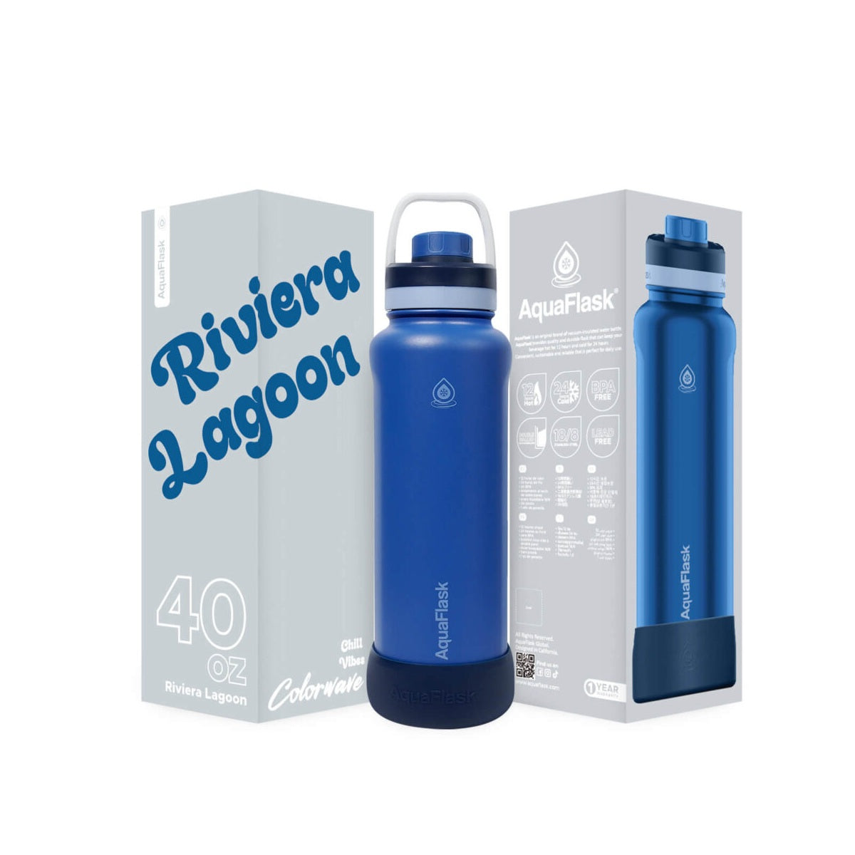 AquaFlask Colorwave 40oz Tumbler – Double Wall Stainless Steel, Keeps Drinks Hot & Cold, Leak-Proof aquaflaskcanada