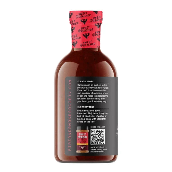 Fire & Smoke Society Sweet Preacher BBQ Sauce