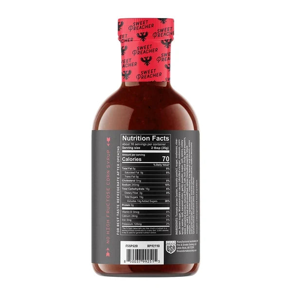 Fire & Smoke Society Sweet Preacher BBQ Sauce