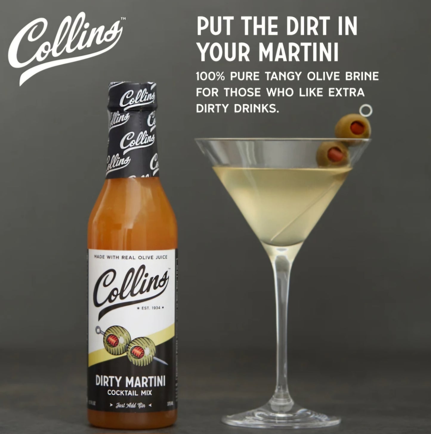 Collins Dirty Martini Olive Brine Mixer