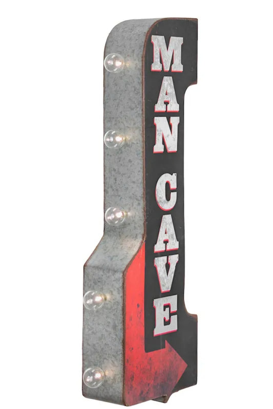 Off the wall Mancave Marquee LED Sign