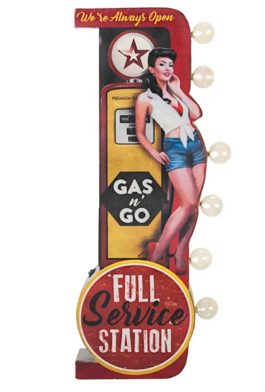 Off the wall Full Service Station Marquee LED Sign