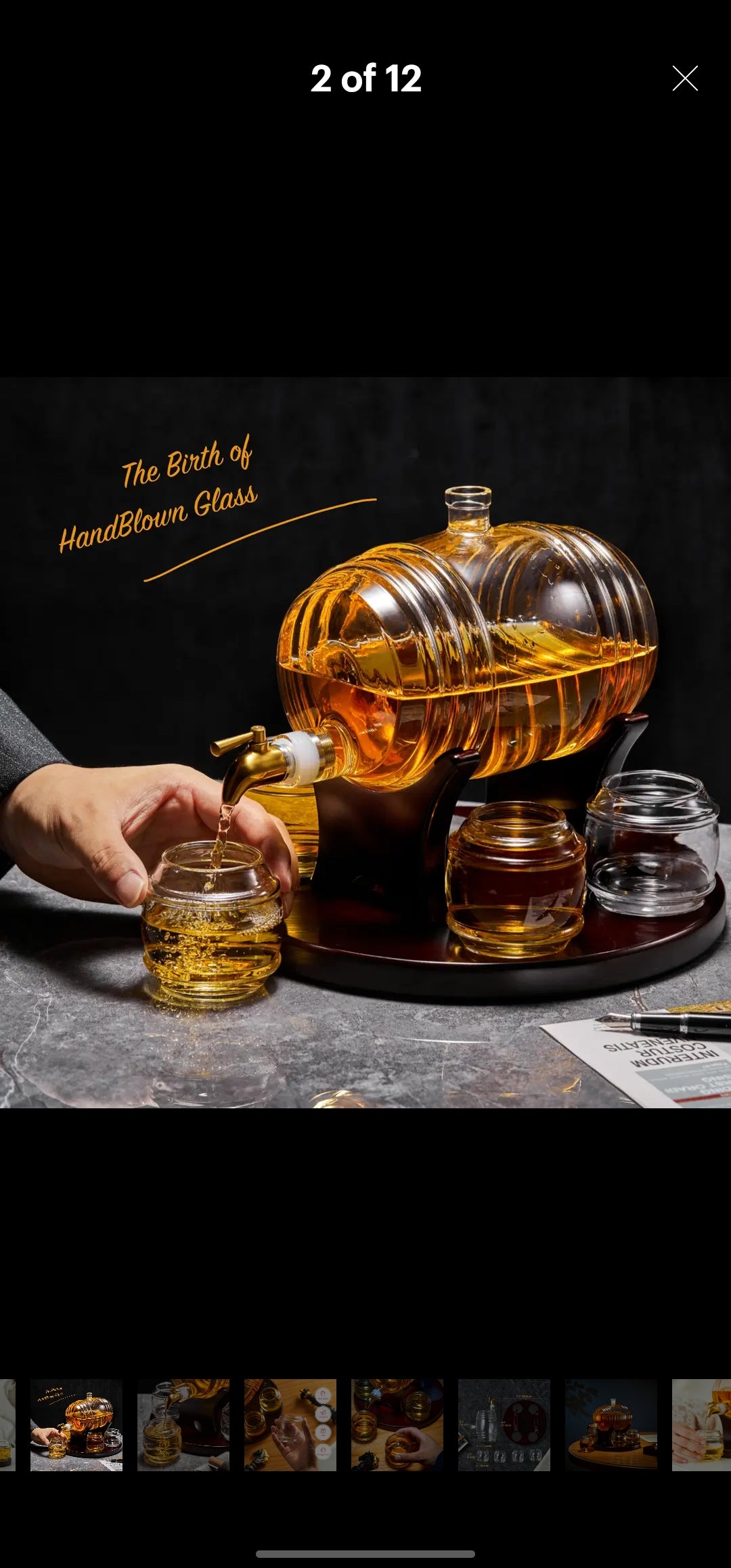 Barrel Whiskey Decanter by Craftgen