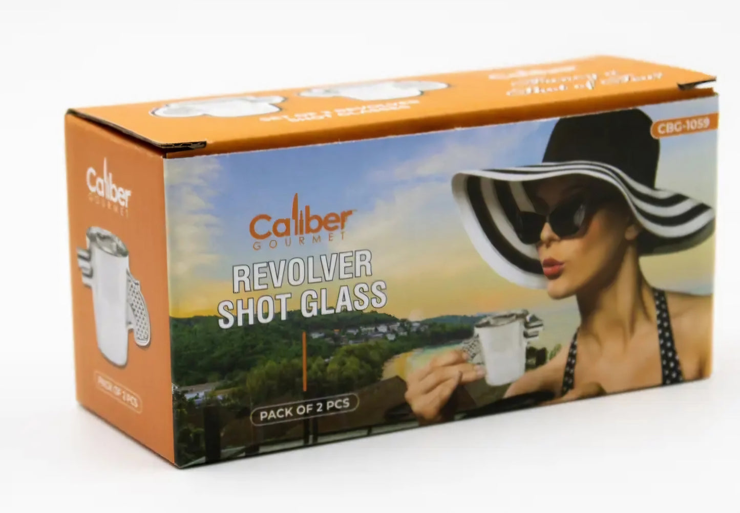 Revolver Shot Glass Set of 2