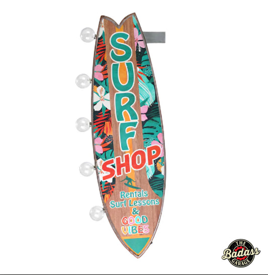 Surf Shop Marquee LED Sign