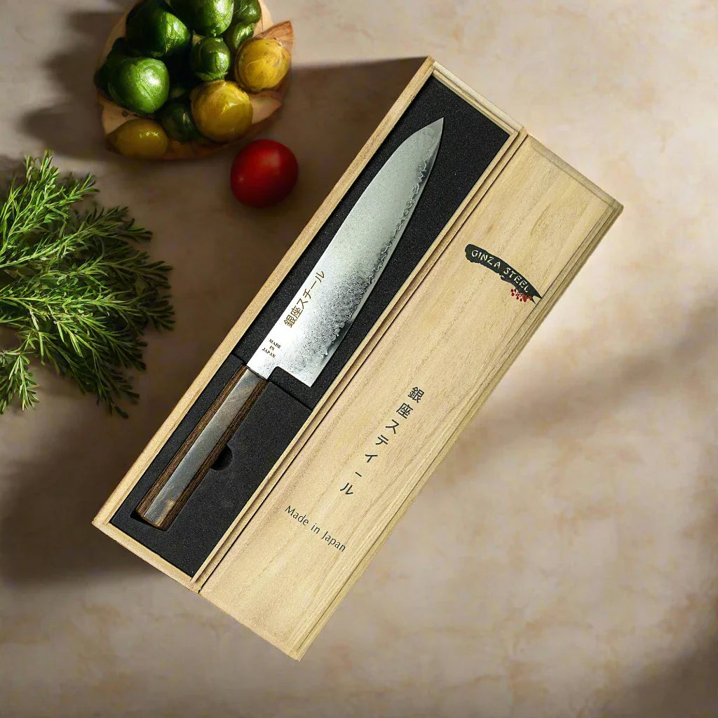 Seiryū (青龍) Series - Gyuto Knife 210mm VG10 Damascus steel Ginza Steel
