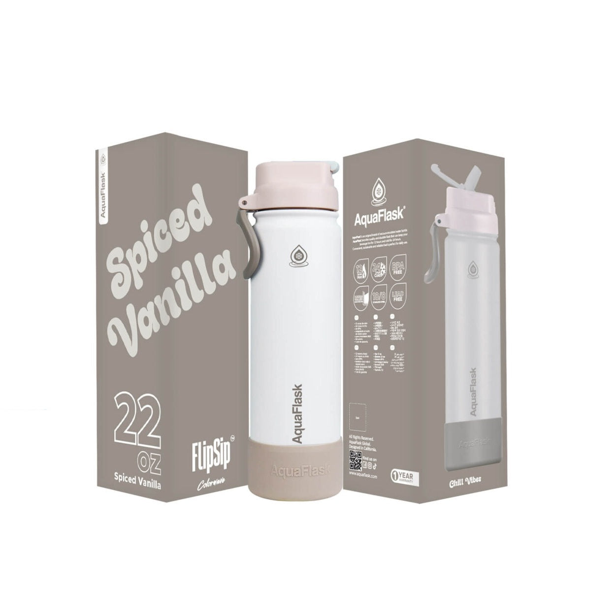 AquaFlask (22oz) Colorwave Flip Sip Insulated Water Bottle Double Wall Stainless Steel Hot & Cold aquaflaskcanada