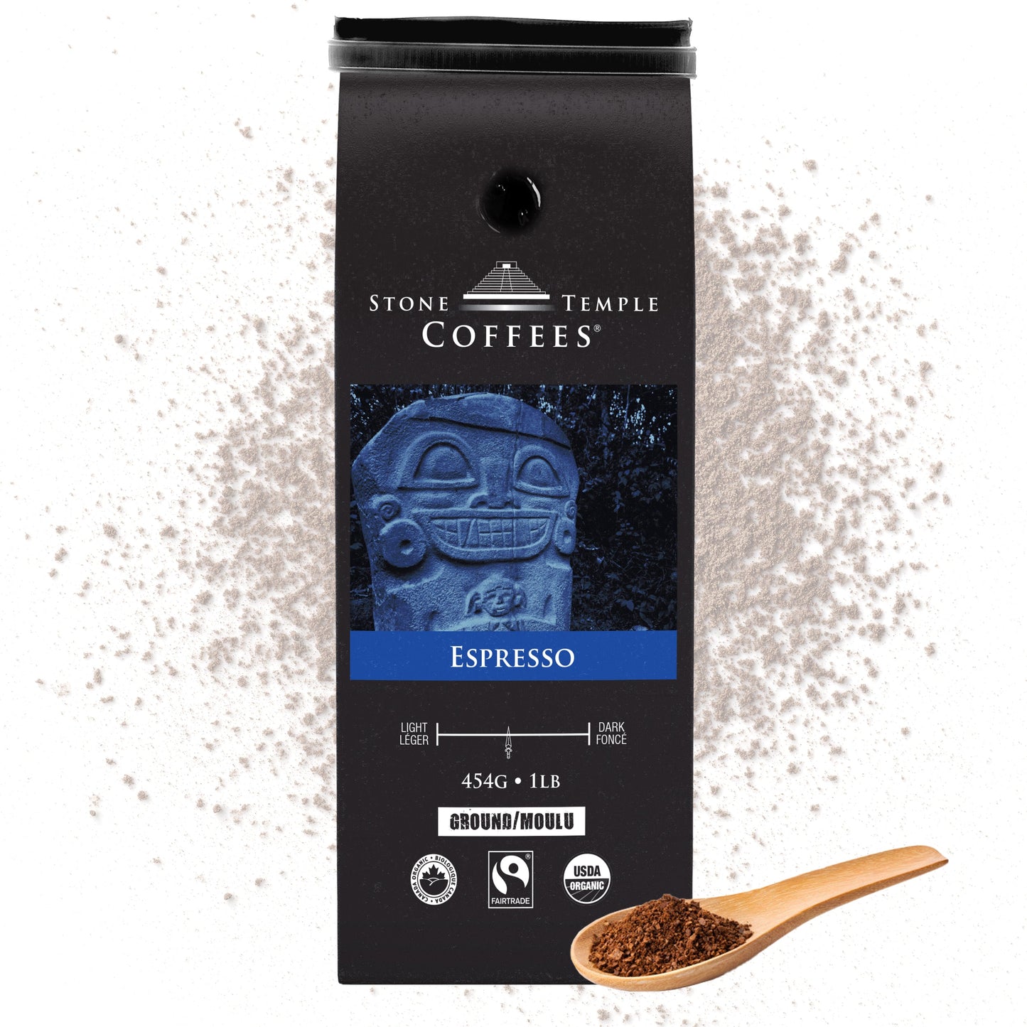 Espresso - Ground, Espresso Roast, Certified Organic OCIA/ Fairtrade Coffee 1lb/454g