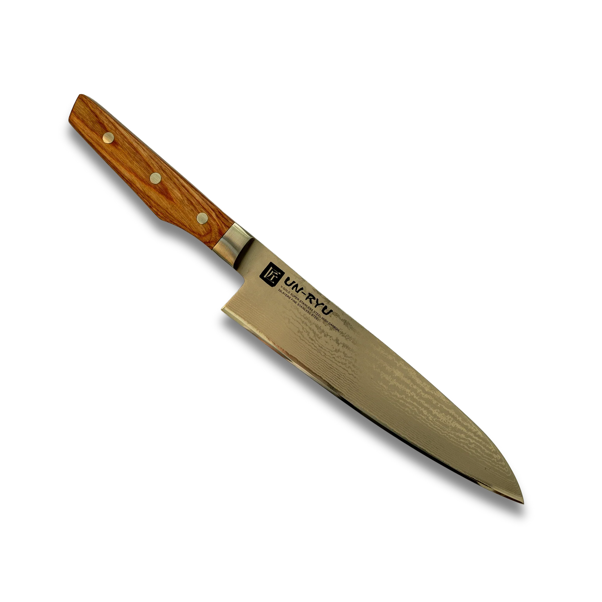 Un‑Ryu VG‑10 33‑Layer 210 mm Gyuto Knife Ginza Steel
