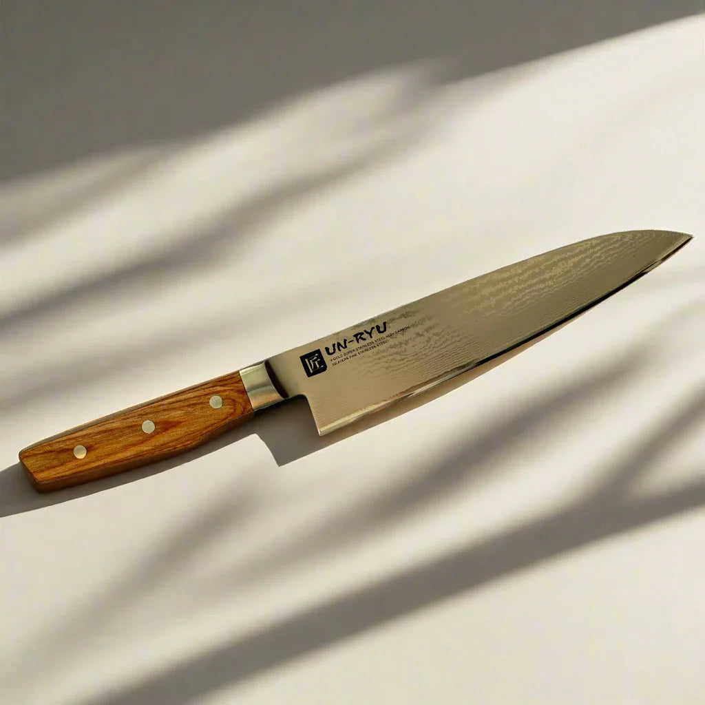 Un‑Ryu VG‑10 33‑Layer 210 mm Gyuto Knife Ginza Steel