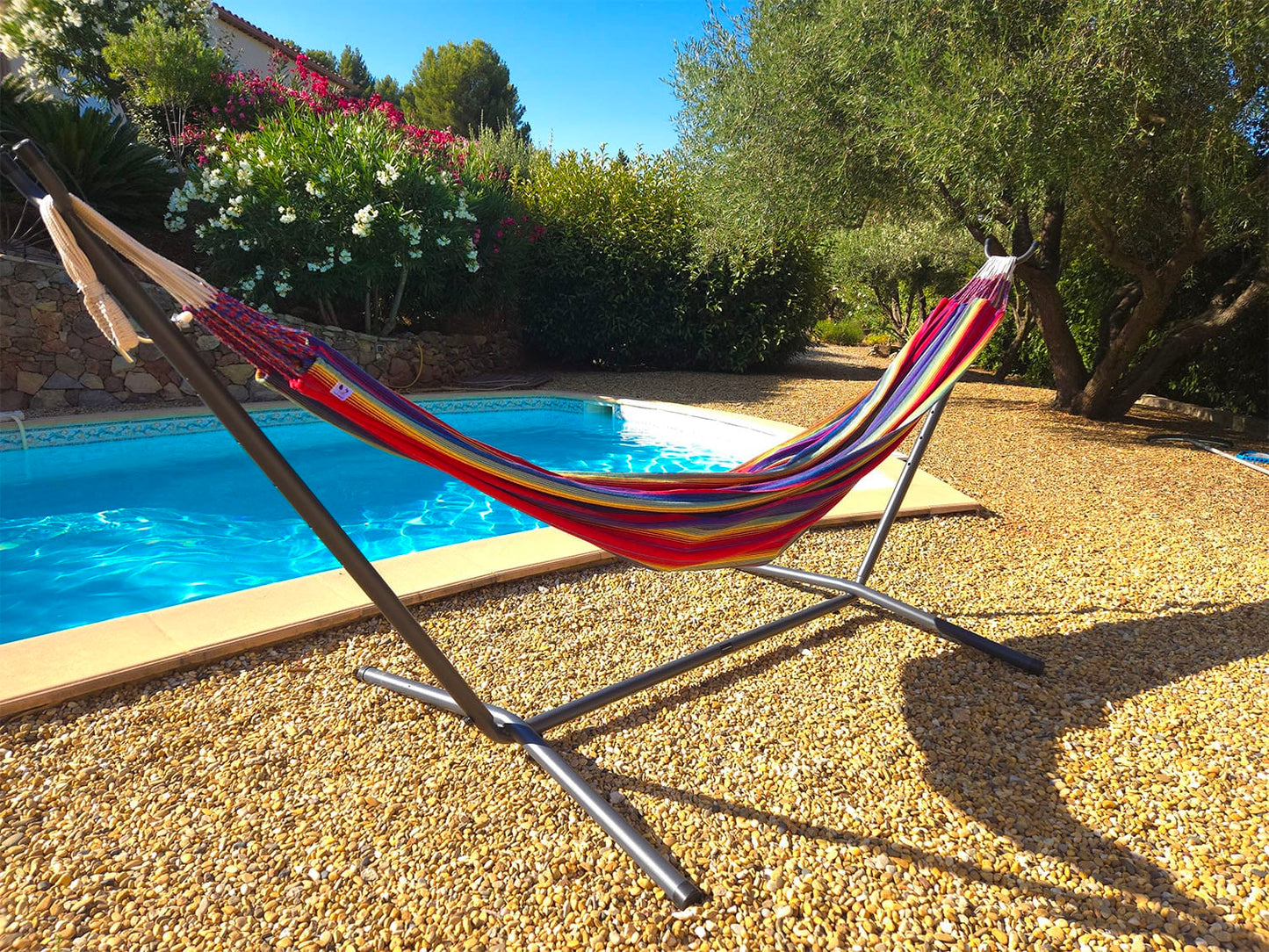 Premium Brazilian Style Double Hammock with Universal Stand Hammock Universe Canada