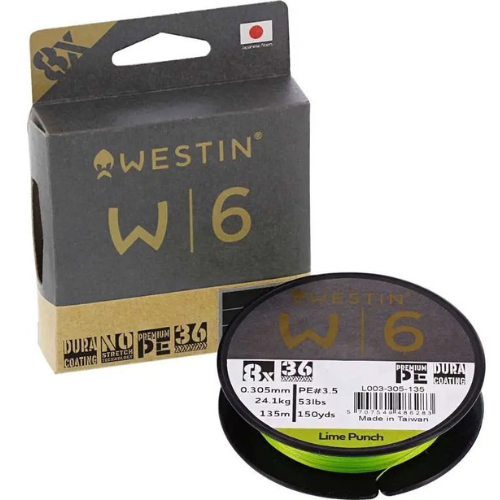 W6 8x Braid 135M/150YDS Lime Punch