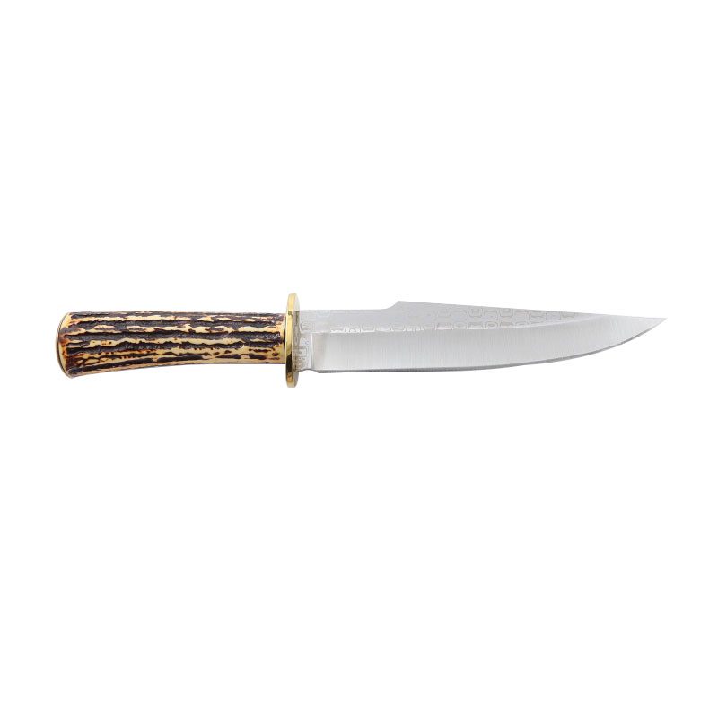 Faux Stag Horn Grip Steel Bolster