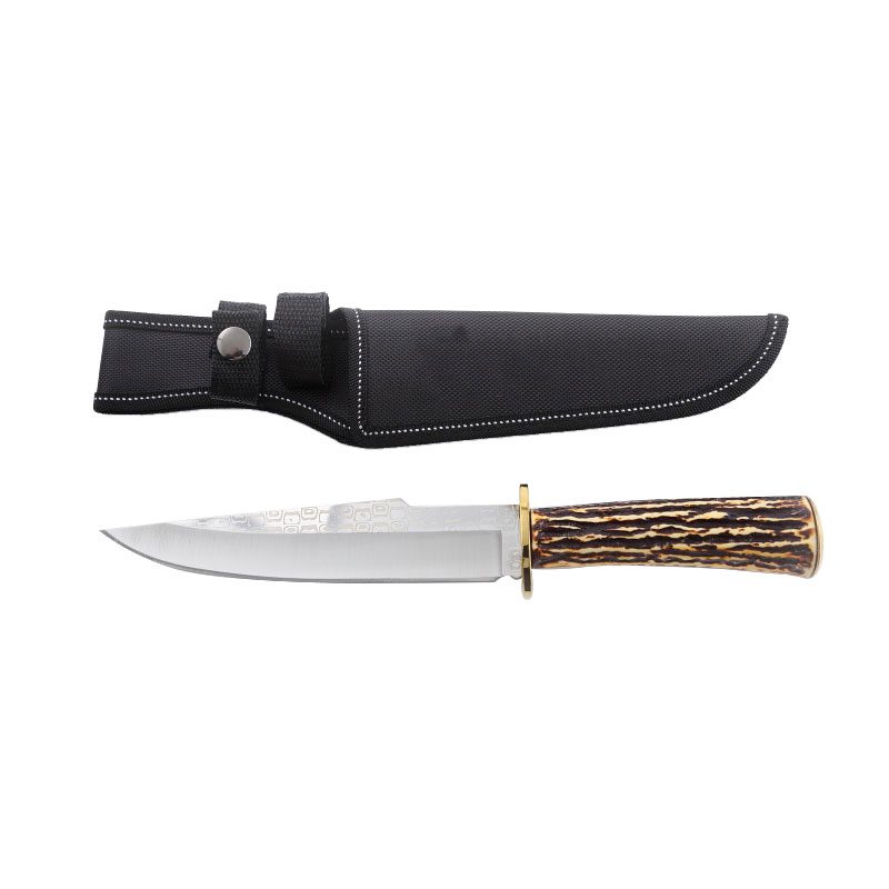 Faux Stag Horn Grip Steel Bolster