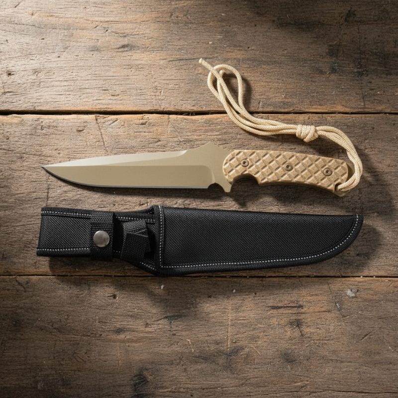 12" Hunting Knife Tan