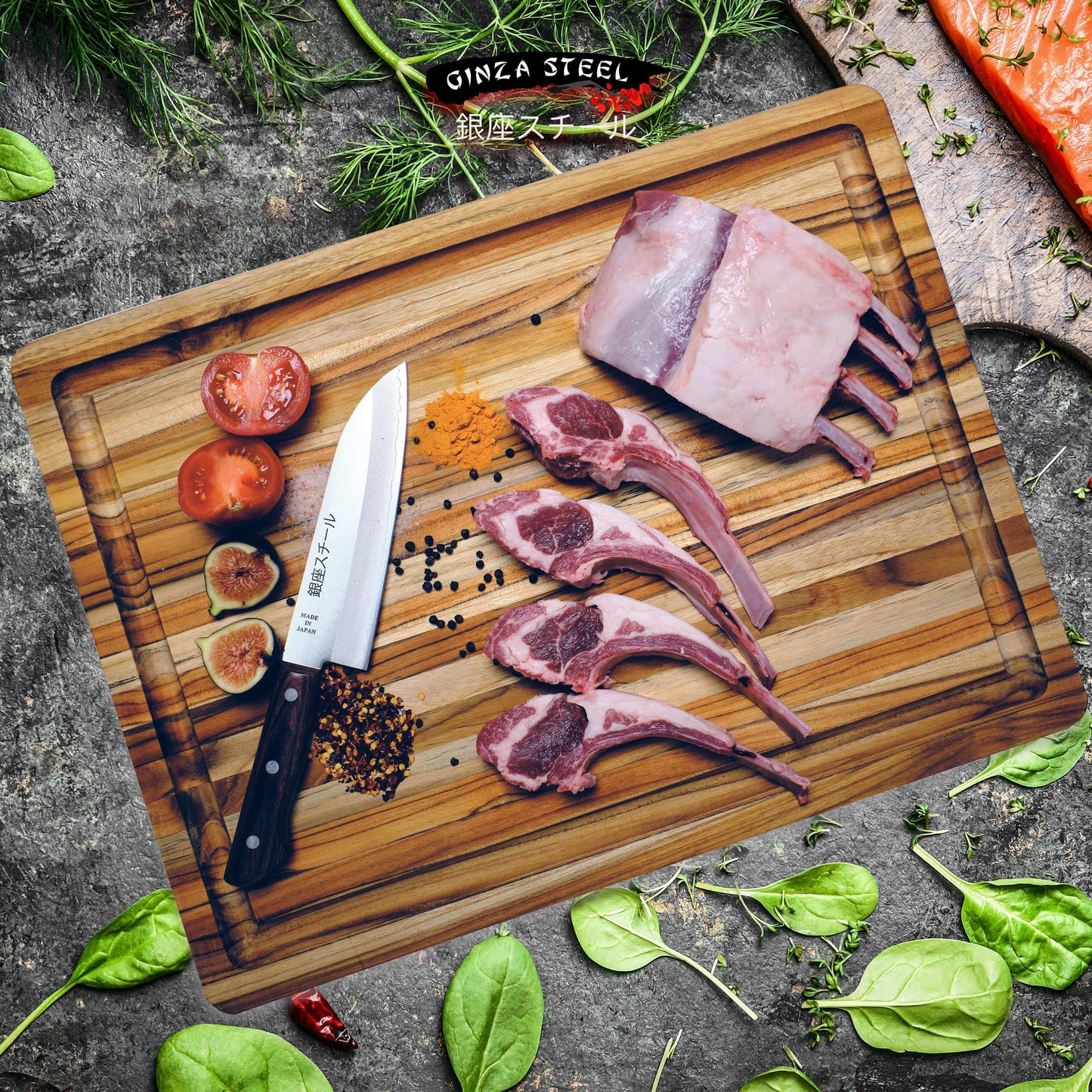 Yamato 170 - Santoku Knife 170mm Blade | VG1 DP CLAD Ginza Steel