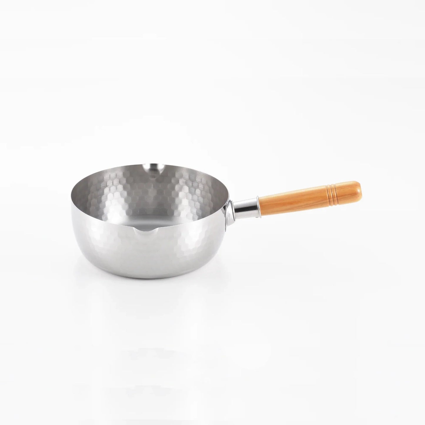 Yoshikawa Yukihira Saucepan 20 cm Stainless Steel  | 2.1 L with Wooden Handle Ginza Steel