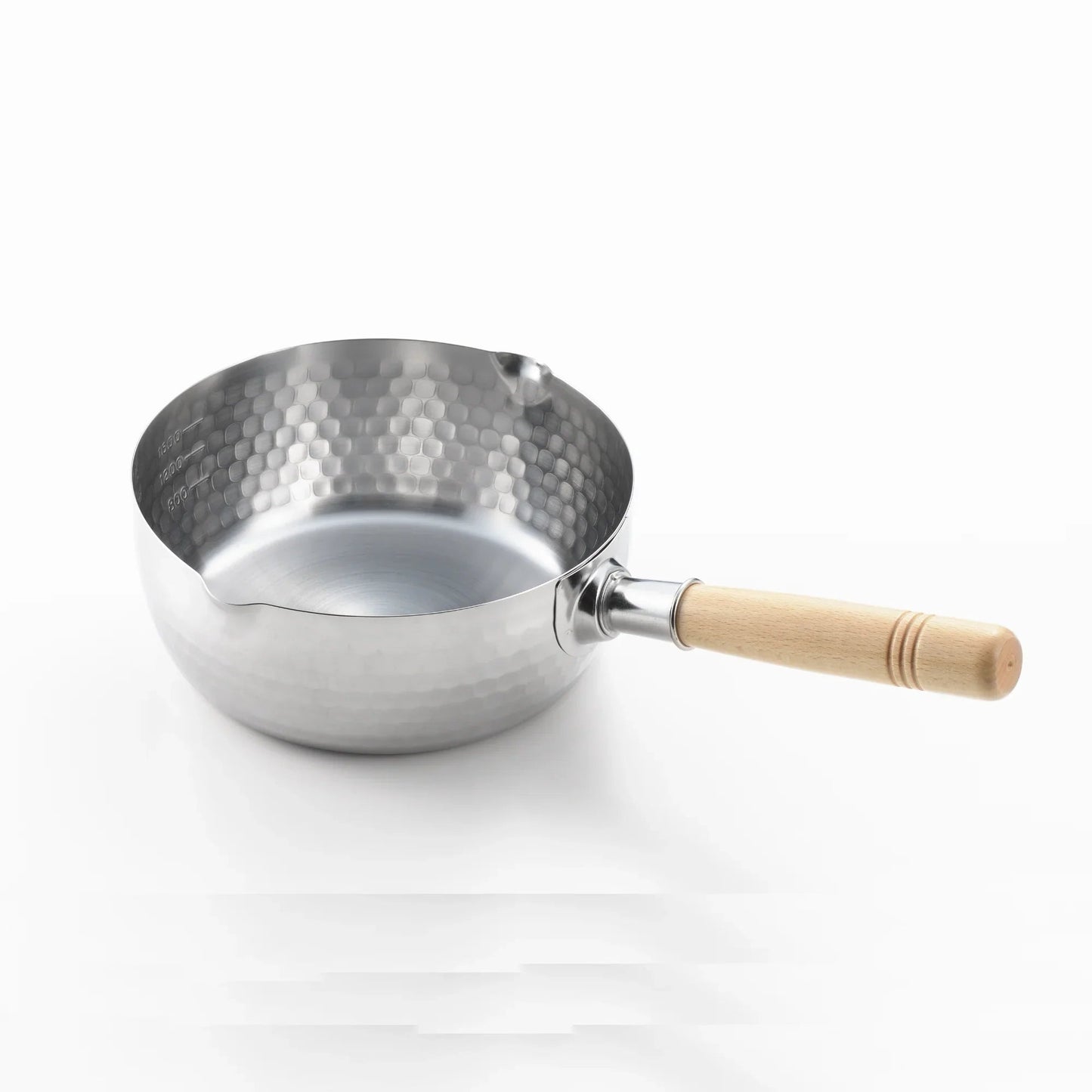 Yoshikawa Yukihira Saucepan 20 cm Stainless Steel  | 2.1 L with Wooden Handle Ginza Steel