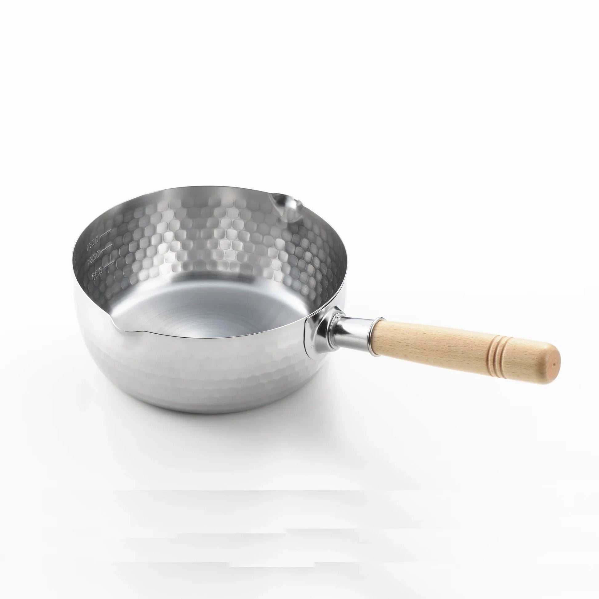 Yoshikawa Yukihira Saucepan 20 cm Stainless Steel  | 2.1 L with Wooden Handle Ginza Steel