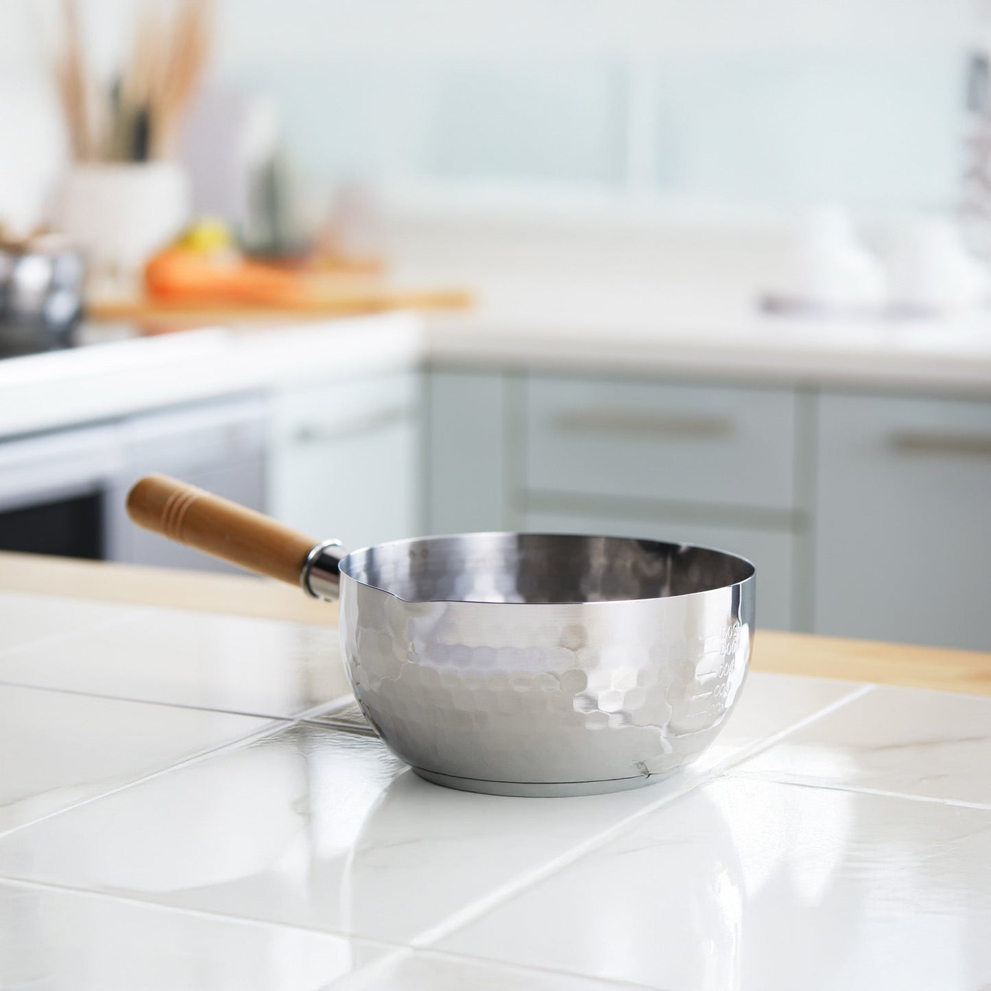 Yoshikawa Yukihira Saucepan 20 cm Stainless Steel  | 2.1 L with Wooden Handle Ginza Steel