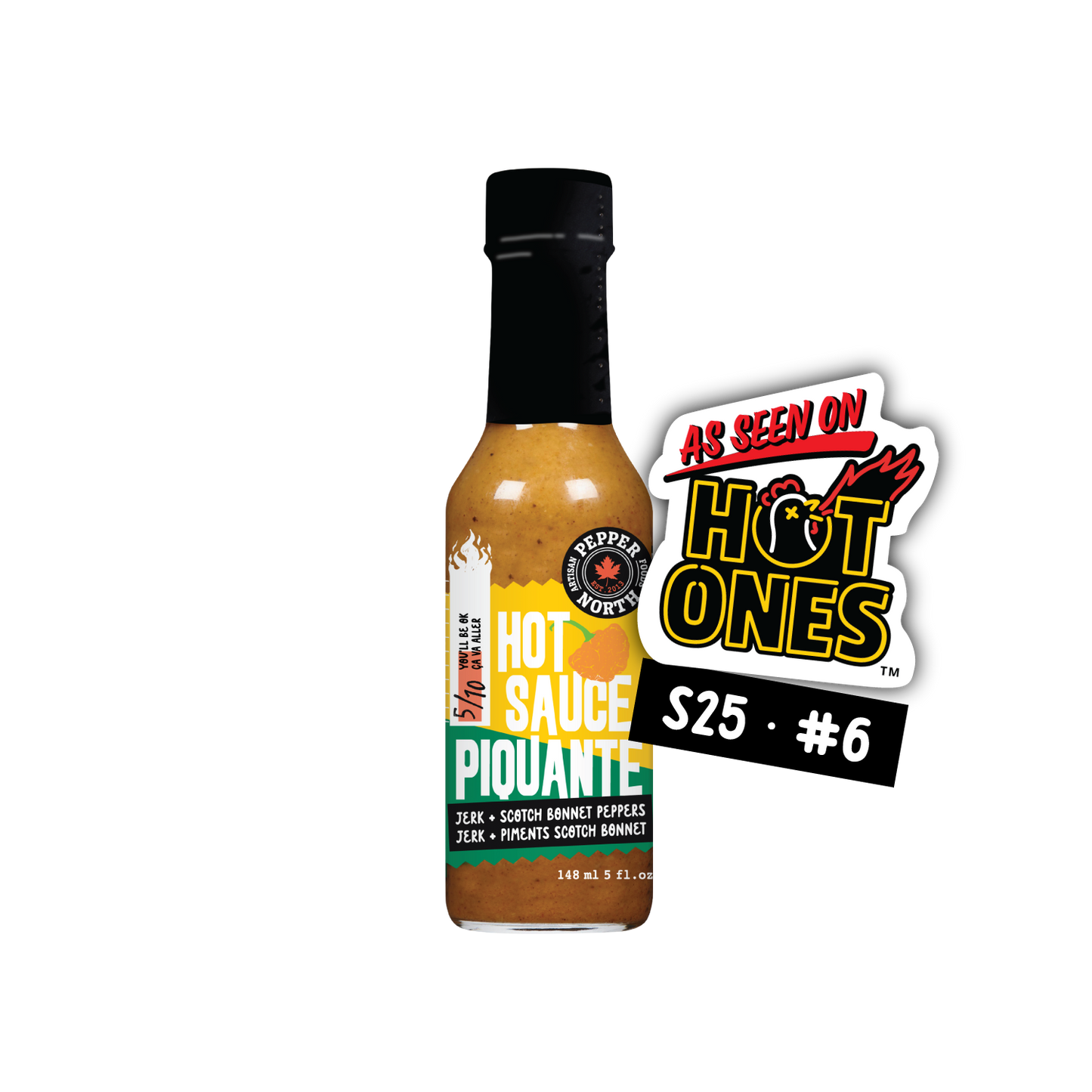 Pepper North  Jerk + Scotch Bonnet Peppers Hot Sauce