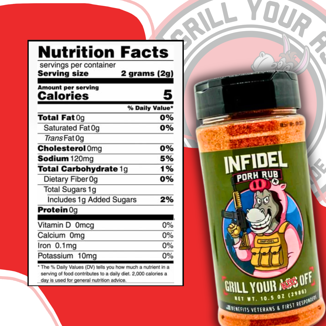 Infidel Pork Rub™ – Bold Flavor for Unforgettable BBQ Grill Your Ass Off - Spices, Rubs, Seasonings, Sauces, Jerky