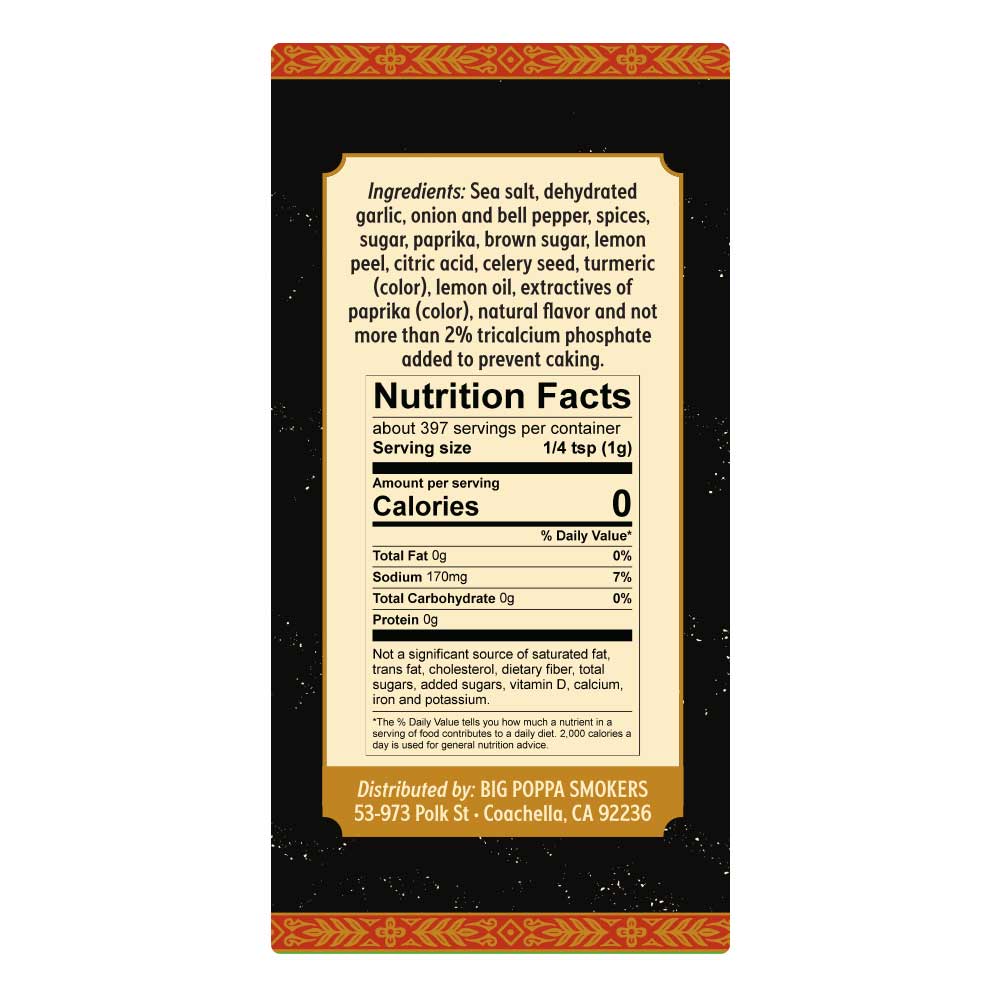 Big Poppa's Double Secret Steak Seasoning 14oz