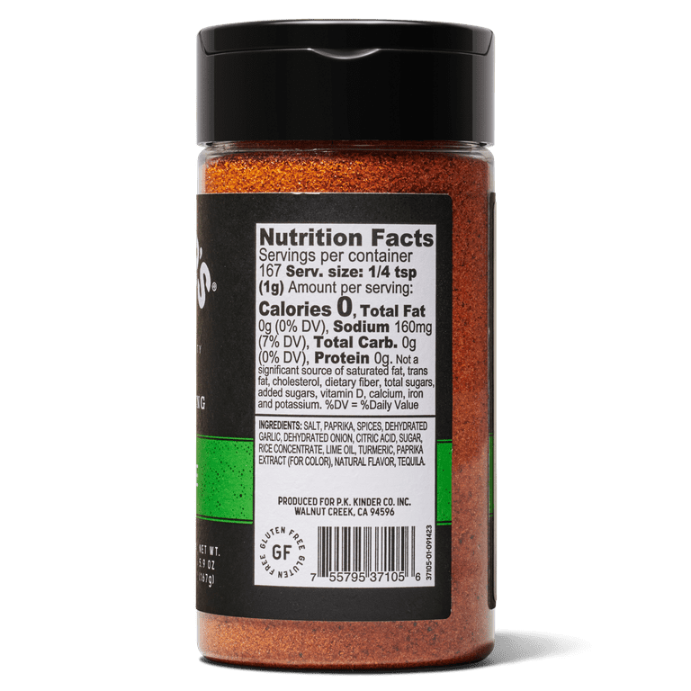 Kinder's Tequila Lime Seasoning, 5.9 oz SlobsRus BBQ