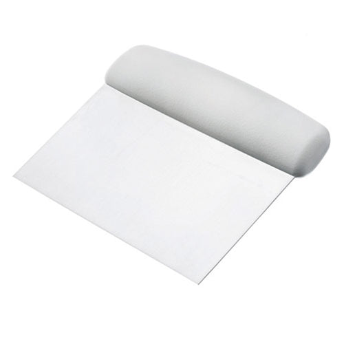 Stainless Steel Dough Scraper (White Plastic Handle) SHARP Knife Shop