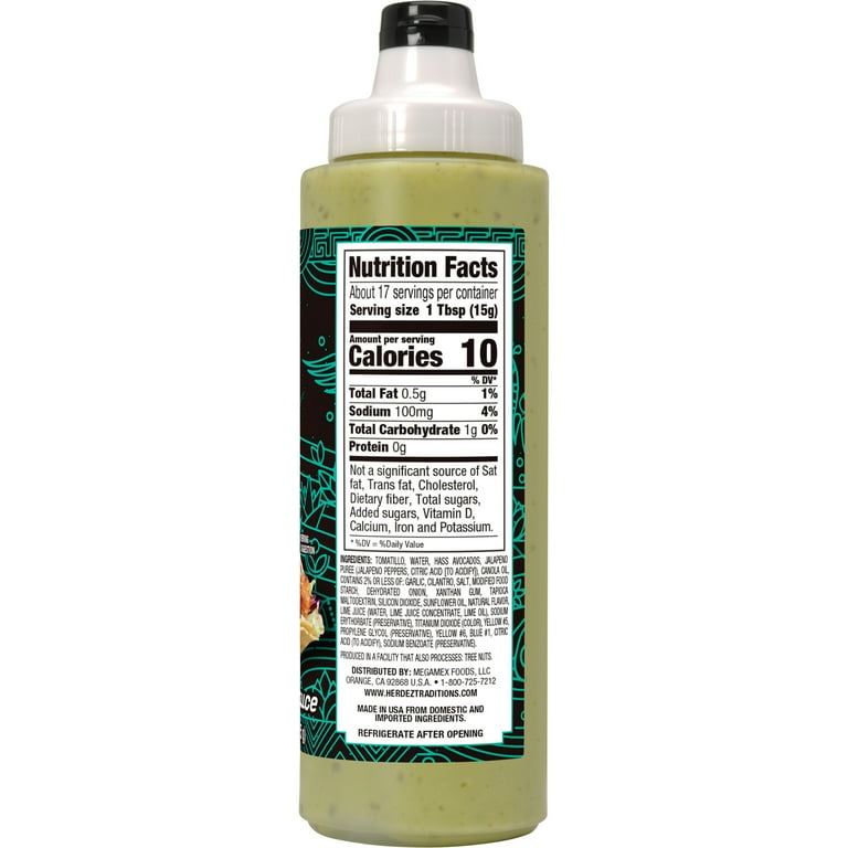 HERDEZ TAQUERIA STREET SAUCE Avocado Cilantro Taco Sauce, 9 oz Bottle SlobsRus BBQ