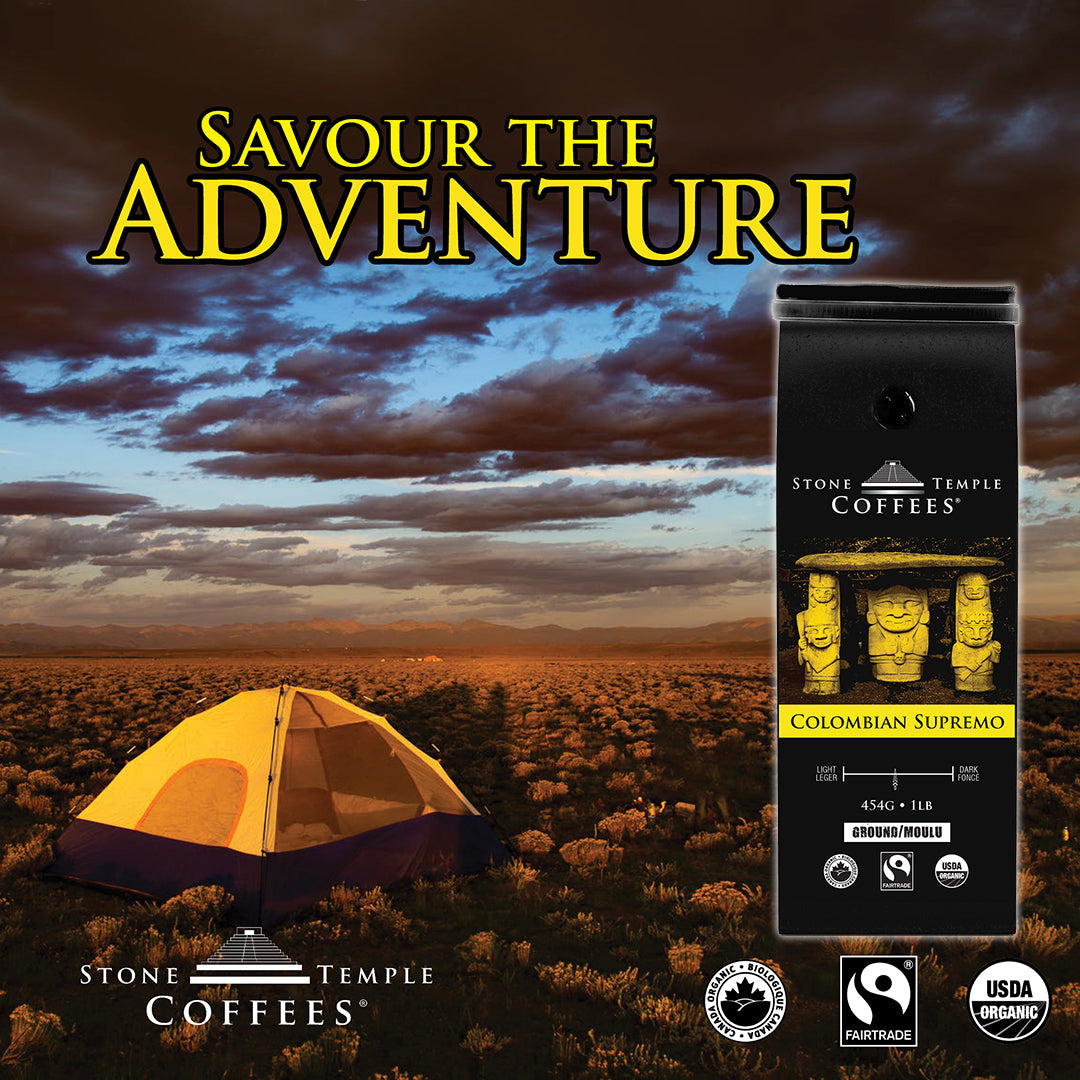 Colombian Supremo - Ground, Medium Roast, Certified Organic OCIA/ Fairtrade Coffee 1lb/454g