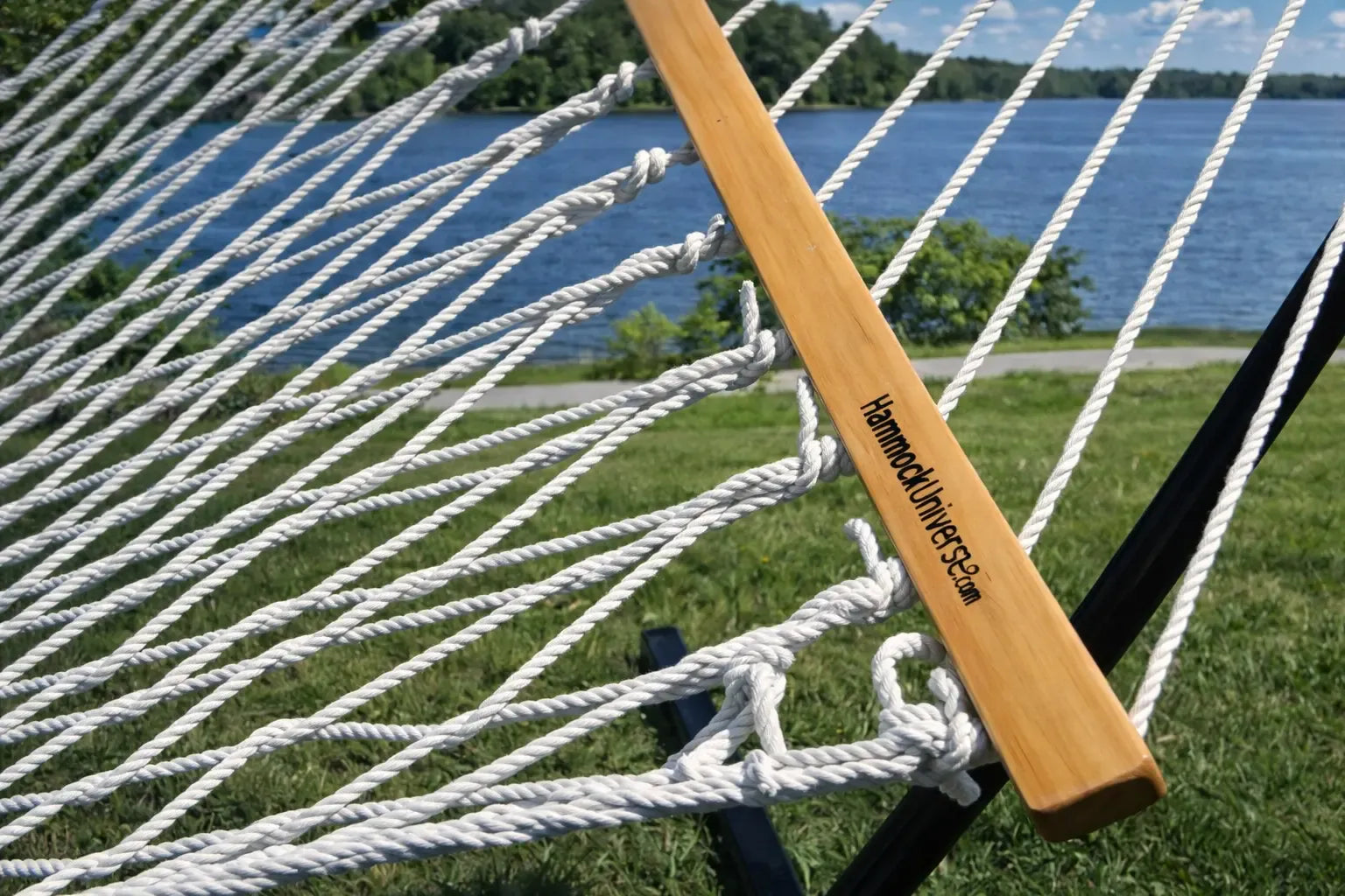 Cotton Rope Hammock with 3-Beam Stand Hammock Universe Canada