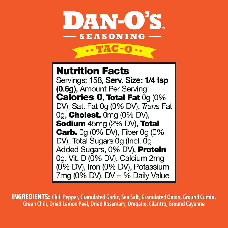 Dan-O's Tac-O Seasoning, 3.35oz SlobsRus BBQ