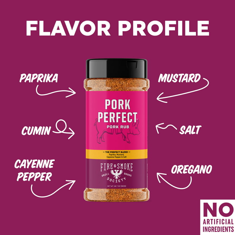 Fire & Smoke Society Pork Perfect Pork Spice Blend, 10oz SlobsRus BBQ
