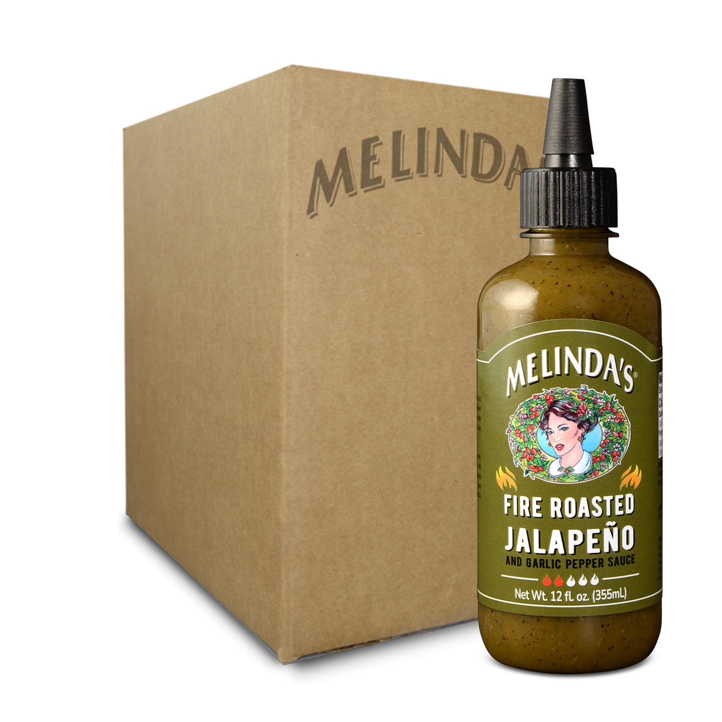 Melinda’s Fire Roasted jalapeño and Garlic Pepper Sauce 12oz