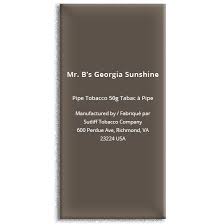 Mr. B's Georgia Sunshine pipe tobacco
