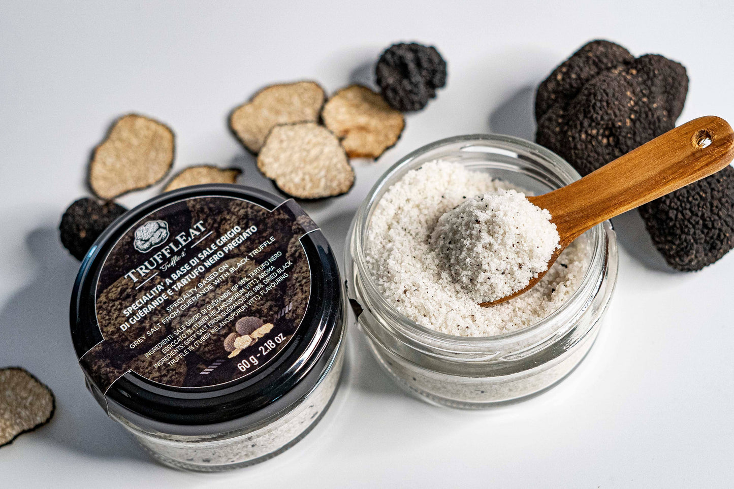Gray salt of guerande and black truffle 60 gr Made in Italy