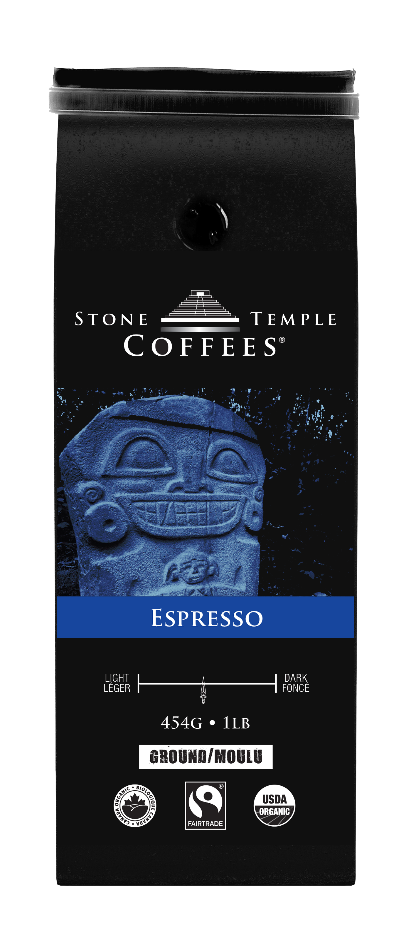 Espresso - Ground, Espresso Roast, Certified Organic OCIA/ Fairtrade Coffee 1lb/454g