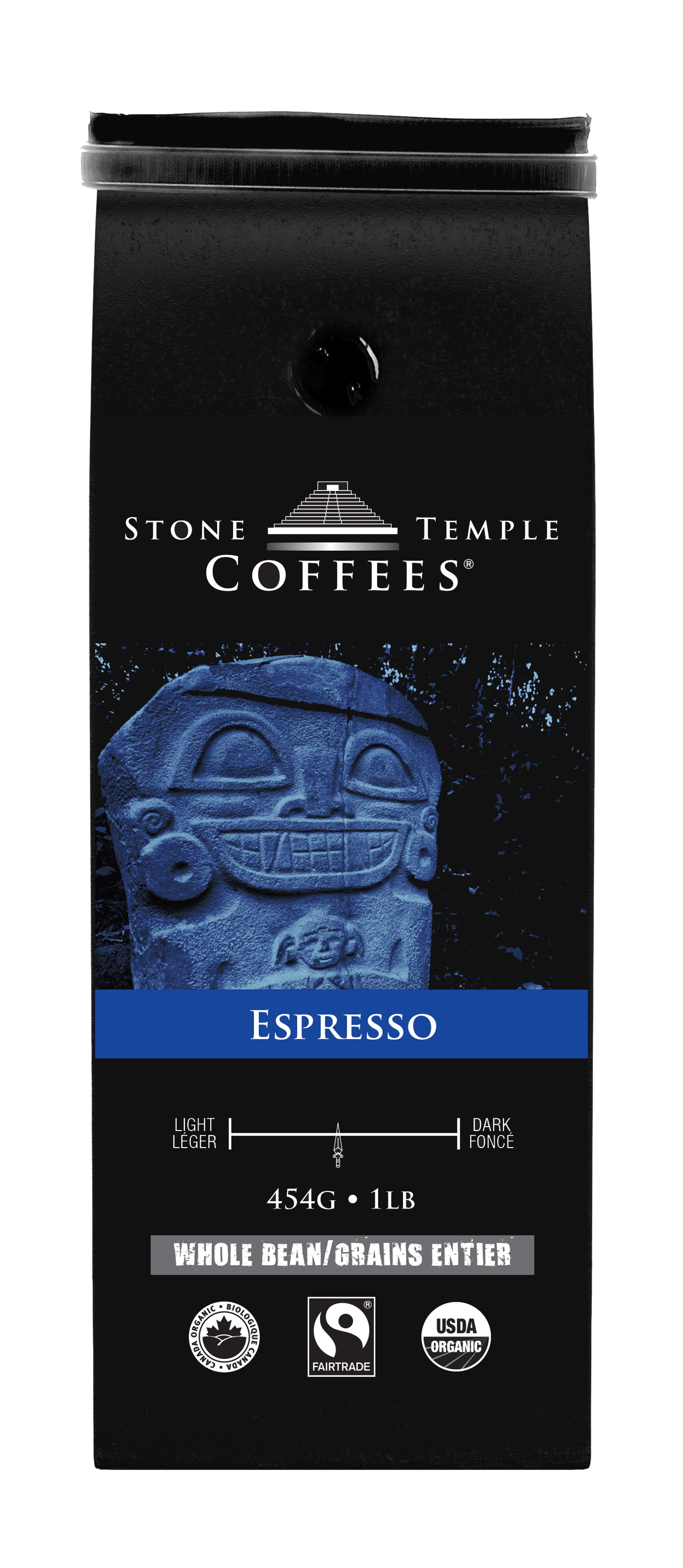 Espresso - Whole Bean, Espresso Roast, Certified Organic OCIA/ Fairtrade Coffee 1lb/454g